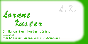 lorant kuster business card